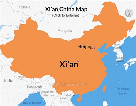 xi an china map